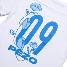 Lade das Bild in den Galerie-Viewer, O.G. Pezo x Pazar Flower Jersey Classic V1 detail back – blue and light blue